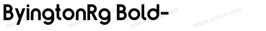 ByingtonRg Bold字体转换